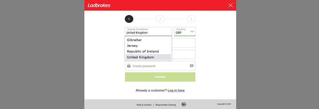 Регистрация на сайте Ladbrokes