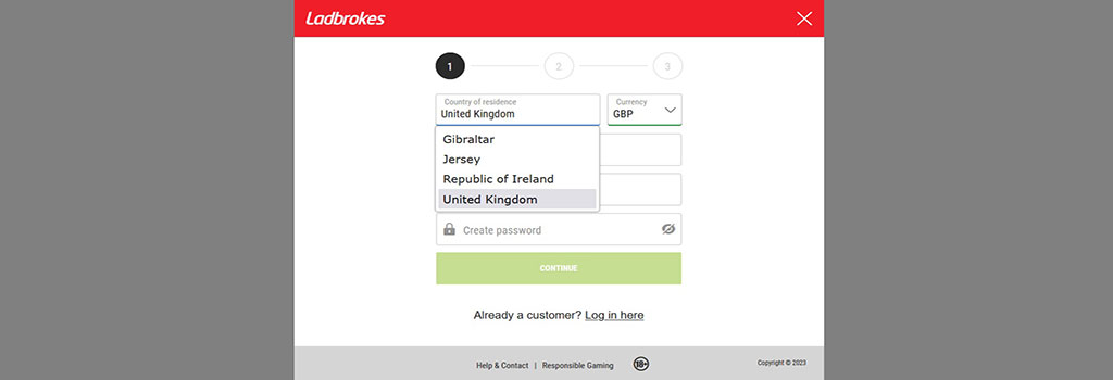 Регистрация на сайте Ladbrokes