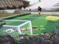 Стрит-арт 3D в Киеве на время футбольного чемпионата