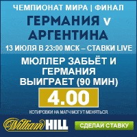 William Hill о финальной игре чемпионата мира