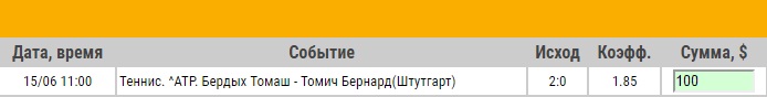 Ставка на ATP. Mercedes Cup. 1/8 финала. Томаш Бердых – Бернард Томич. Анонс и прогноз на матч 15.06.17 - прошла.