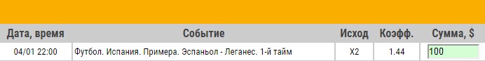 Ставка на Примера. Эспаньол – Леганес. Прогноз на матч 4.01.19 - ожидается.