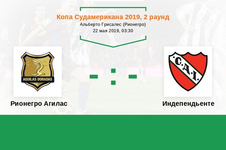 Копа Судамерикана. Рионегро Агилас — Индепендьенте. Анонс и прогноз на матч 22 мая 2019 года
