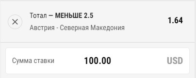 Ставка на Евро-2020. Группа С. Австрия – Северная Македония. Прогноз и ставка на матч 13.06.2021 - не прошла.