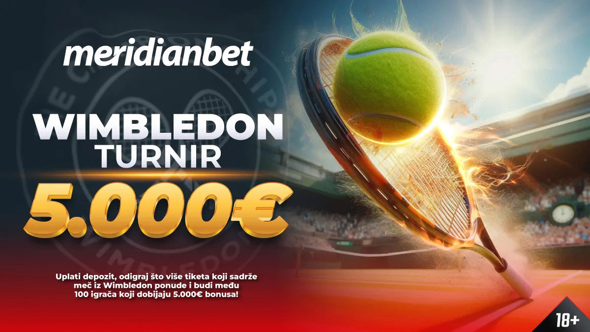 Meridianbet представляет свыше 180 тысяч вариантов ставок на Уимблдон 2024