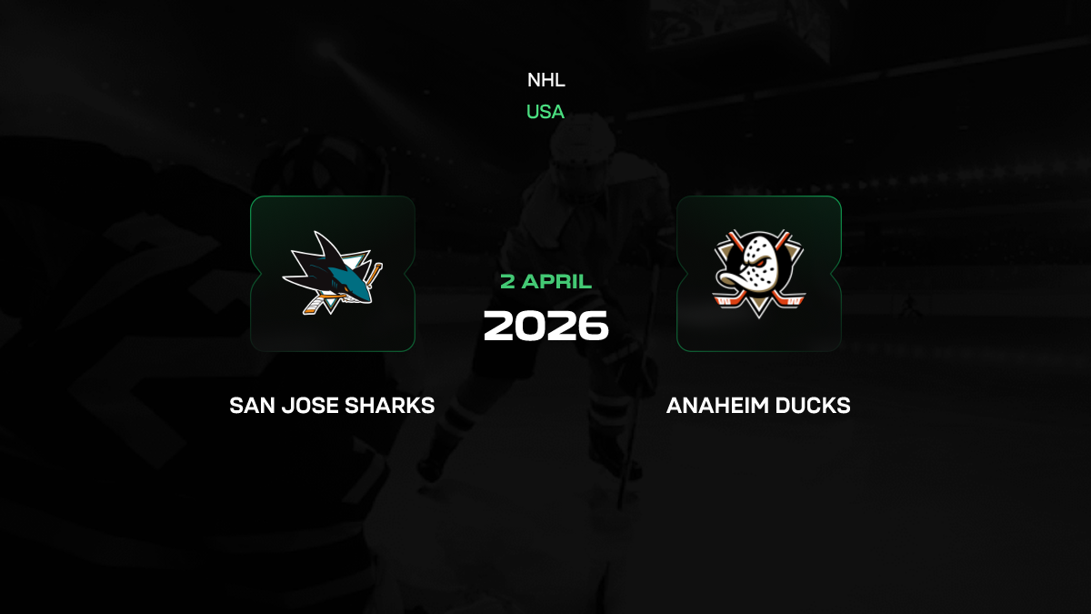 Сан-Хосе – Анахайм прогноз 2 апреля 2026: калифорнийское дерби с высоким тоталом