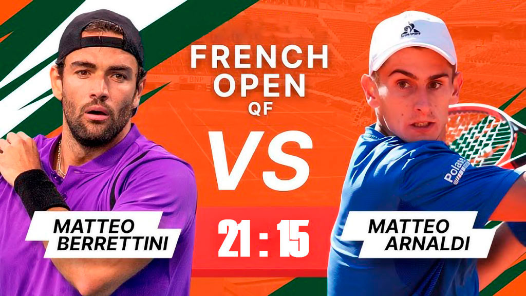 Берреттини vs Арнальди: прогноз на четвертьфинальное дерби на Roland Garros 03.06.2026