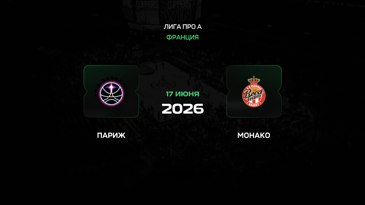 Париж — Монако прогноз 17 июня 2026: второй матч финала LNB Элит Франции