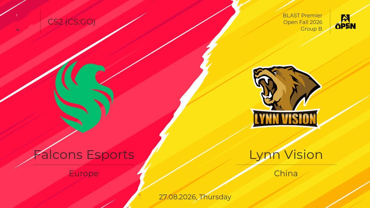 Falcons — Lynn Vision: экспертный прогноз на матч BLAST Open 27.08.2026