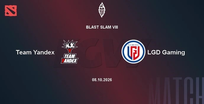 Битва за плей-офф BLAST Slam VIII: «Team Yandex» против «LGD Gaming» (08.10.2026)